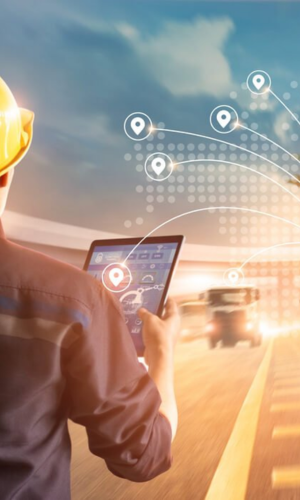 Transportation Worker navigating traffic